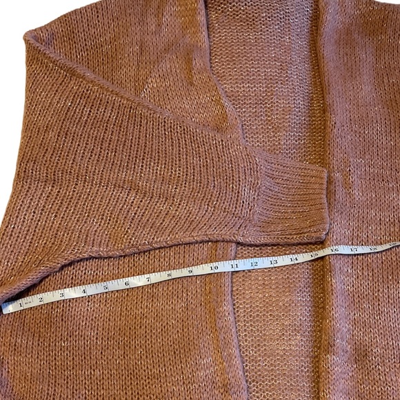 Elsamanda Dusty Rose Oversized Wrap Cardigan Women’s Size Medium - Picture 7 of 9